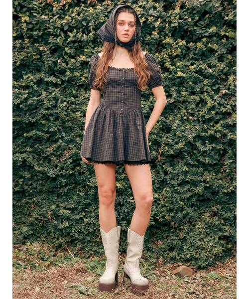 EVRIS（エヴリス）の「【厚底】ウエスタンプラットフォームブーツ（ブーツ・レディース・ブラック/ホワイト・MEDIUM/LARGE/SMALL）」の13枚目の写真