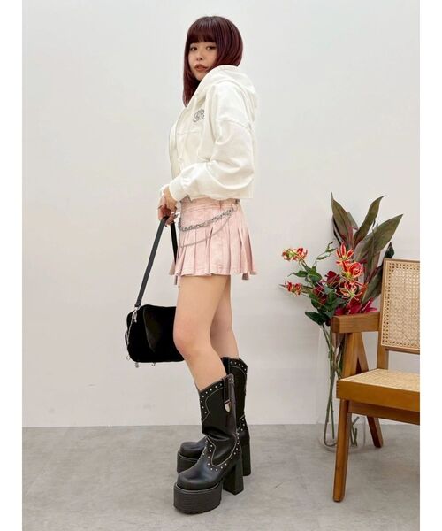 EVRIS（エヴリス）の「【厚底】ウエスタンプラットフォームブーツ（ブーツ・レディース・ブラック/ホワイト・MEDIUM/LARGE/SMALL）」の19枚目の写真