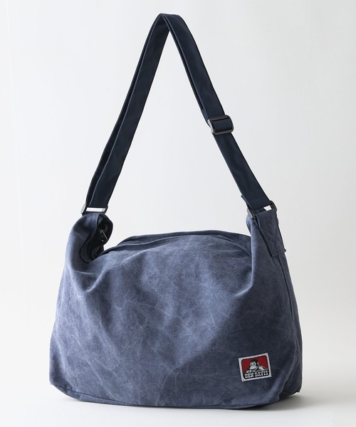 BEN DAVIS(ベンデイビス)の「【BEN DAVIS/ベンデイビス】【こなれヴィンテージ感】ピグメント ショルダーバッグ ニュースペーパーバッグ ビッグサイズ(ショルダーバッグ・メンズ・ブラック/ネイビー・FREE)」の1枚目の写真