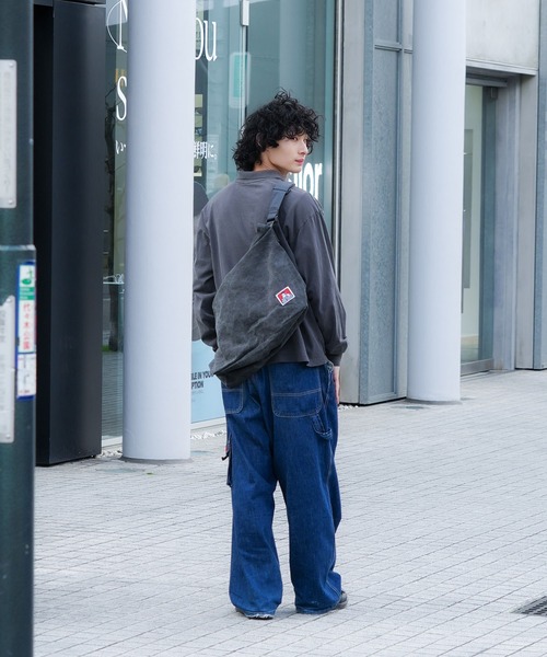 BEN DAVIS(ベンデイビス)の「【BEN DAVIS/ベンデイビス】【こなれヴィンテージ感】ピグメント ショルダーバッグ ニュースペーパーバッグ ビッグサイズ(ショルダーバッグ・メンズ・ブラック/ネイビー・FREE)」の15枚目の写真