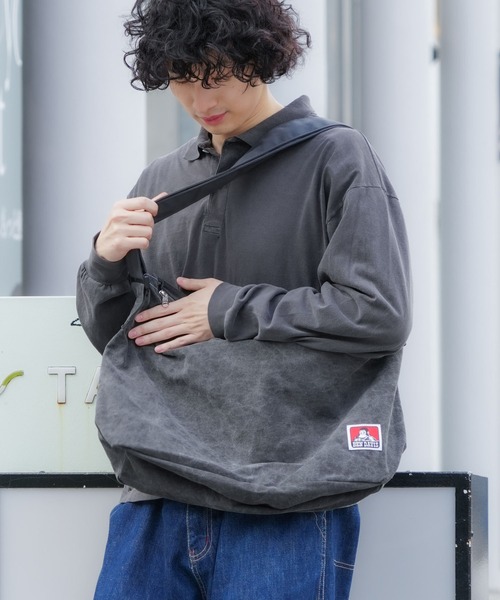BEN DAVIS(ベンデイビス)の「【BEN DAVIS/ベンデイビス】【こなれヴィンテージ感】ピグメント ショルダーバッグ ニュースペーパーバッグ ビッグサイズ(ショルダーバッグ・メンズ・ブラック/ネイビー・FREE)」の19枚目の写真
