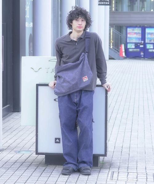 BEN DAVIS(ベンデイビス)の「【BEN DAVIS/ベンデイビス】【こなれヴィンテージ感】ピグメント ショルダーバッグ ニュースペーパーバッグ ビッグサイズ(ショルダーバッグ・メンズ・ブラック/ネイビー・FREE)」の20枚目の写真