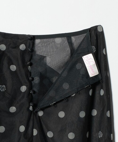 VIVIANO（ヴィヴィアーノ）の「＜VIVIANO＞ドット チュール スカート（スカート・レディース・ブラック・M）」の4枚目の写真