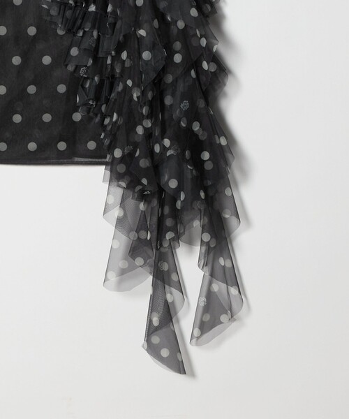 VIVIANO（ヴィヴィアーノ）の「＜VIVIANO＞ドット チュール スカート（スカート・レディース・ブラック・M）」の6枚目の写真