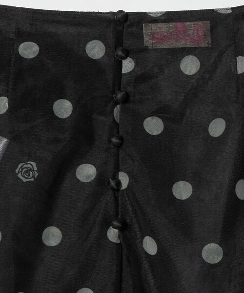 VIVIANO（ヴィヴィアーノ）の「＜VIVIANO＞ドット チュール スカート（スカート・レディース・ブラック・M）」の7枚目の写真