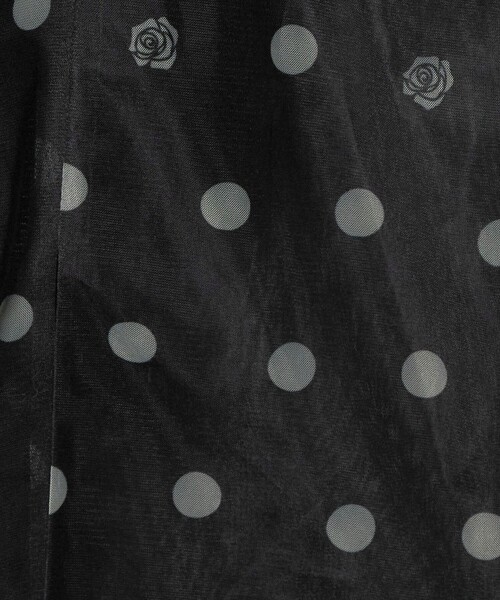 VIVIANO（ヴィヴィアーノ）の「＜VIVIANO＞ドット チュール スカート（スカート・レディース・ブラック・M）」の8枚目の写真