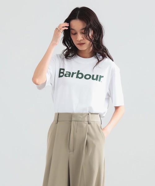 Demi-Luxe BEAMS(デミルクス ビームス)の「【7/24値下げ】【WEB限定】Barbour / PENSFORD ロゴ Tシャツ(Tシャツ/カットソー・レディース・ブラック/ネイビー/ホワイト・34)」の4枚目の写真