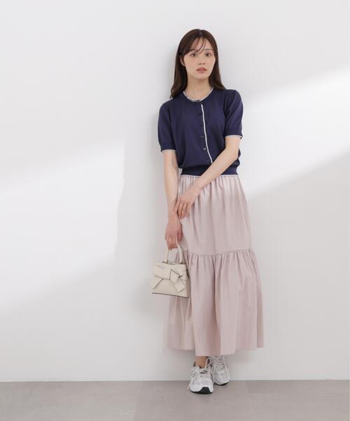 PROPORTION BODY DRESSING(プロポーションボディドレッシング)の「【加藤栞さん着用】タフタギャザースカート / 1216120403(スカート・レディース・ネイビー/ベージュ/イエロー・P/S/MEDIUM/SMALL)」の5枚目の写真