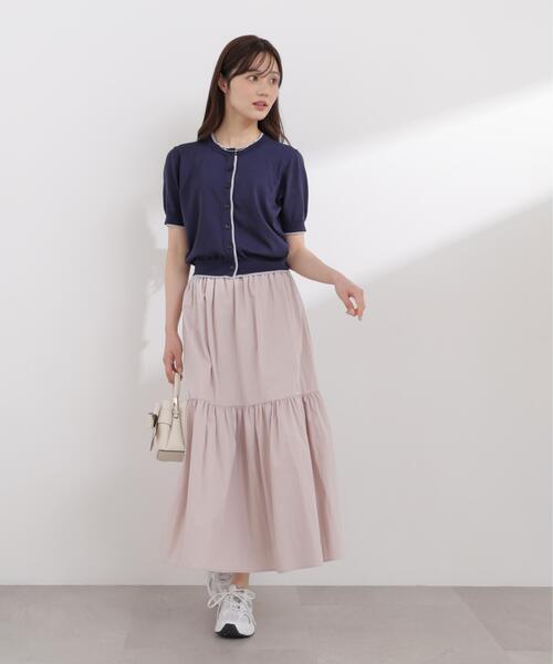 PROPORTION BODY DRESSING(プロポーションボディドレッシング)の「【加藤栞さん着用】タフタギャザースカート / 1216120403(スカート・レディース・ネイビー/ベージュ/イエロー・P/S/MEDIUM/SMALL)」の6枚目の写真