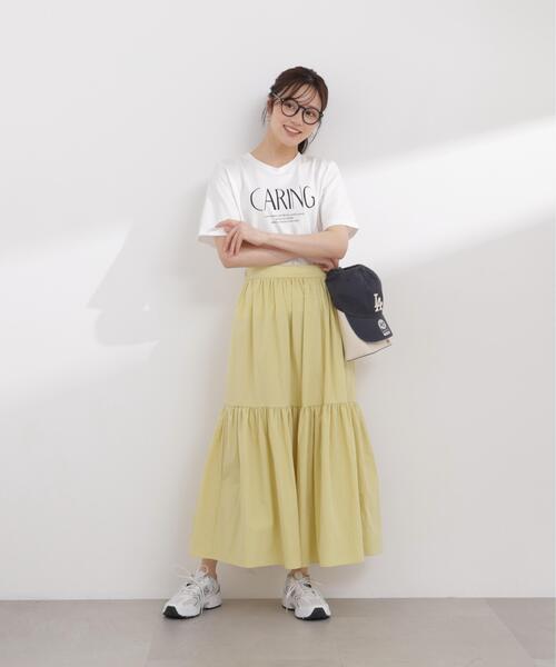 PROPORTION BODY DRESSING(プロポーションボディドレッシング)の「【加藤栞さん着用】タフタギャザースカート / 1216120403(スカート・レディース・ネイビー/ベージュ/イエロー・P/S/MEDIUM/SMALL)」の17枚目の写真