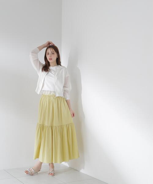 PROPORTION BODY DRESSING(プロポーションボディドレッシング)の「【加藤栞さん着用】タフタギャザースカート / 1216120403(スカート・レディース・ネイビー/ベージュ/イエロー・P/S/MEDIUM/SMALL)」の20枚目の写真