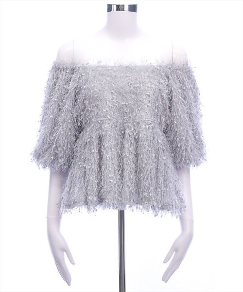 CLEAR BASIC（クリアベーシック）の「2wayフリンジブラウス［骨格ウェーブ/華奢見え/フレアシルエット/フェミニン］（シャツ/ブラウス・レディース・ピンク/アイボリー/グレー・F）」の21枚目の写真