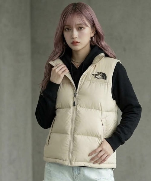 THE NORTH FACE(ザノースフェイス)の「【IZU】 THE NORTH FACE / ザ・ノースフェイス Nuptse Padded Vest / ヌプシ 中綿ダウンベスト(ダウンベスト・メンズ・ブラック/クリーム・X-LARGE/MEDIUM)」の2枚目の写真