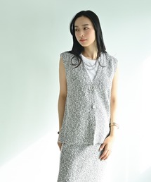 STYLE DELI | 【BLK001】ツイード風ミックススラブベスト(ベスト)