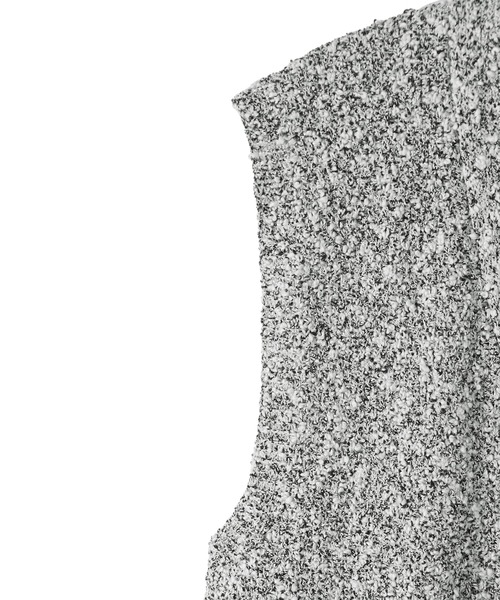 STYLE DELI（スタイルデリ）の「【BLK001】ツイード風ミックススラブベスト（ベスト・レディース・ブラック/ミックスグレー・FREE）」の16枚目の写真