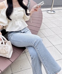 INGNI | ビジュー付フレアデニムパンツ(デニムパンツ)