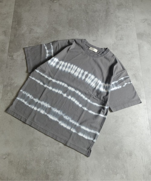 many men many mind(メニーメンメニーマインド)の「MANYMENMANYMINDS / タイダイ染め/ボーダーTEE(Tシャツ/カットソー・メンズ・グレー/ブルー/ブラック・LARGE/X-LARGE/MEDIUM)」の1枚目の写真