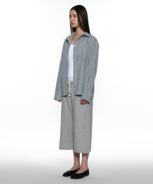 PARTIMENTO WOMEN（パルティメントウィメン）の「PWC ツーウェイアシンメトリックチェックシャツ_ブルー（シャツ/ブラウス・レディース・その他・SMALL/MEDIUM）」の3枚目の写真