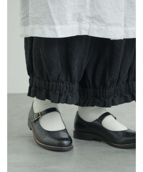 TSUHARU by Samansa Mos2（ツハルバイサマンサモスモス）の「【tukuroi】コットンジャカード製品染め裾フリルパンツ《WEB限定》（その他パンツ・レディース・ピンク/モカ/キナリ/ブラック/グレー・F）」の2枚目の写真