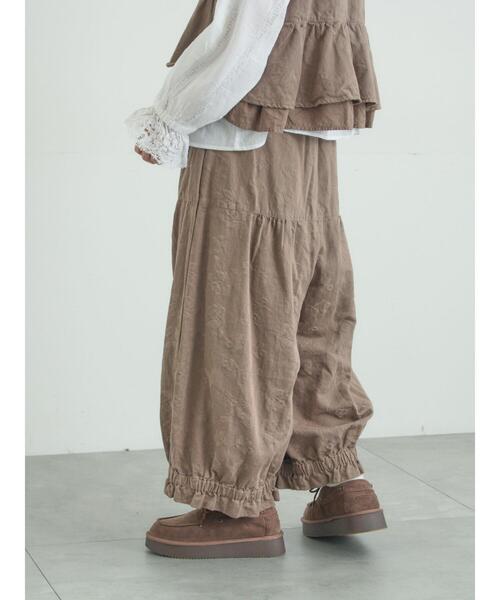 TSUHARU by Samansa Mos2（ツハルバイサマンサモスモス）の「【tukuroi】コットンジャカード製品染め裾フリルパンツ《WEB限定》（その他パンツ・レディース・ピンク/モカ/キナリ/ブラック/グレー・F）」の22枚目の写真