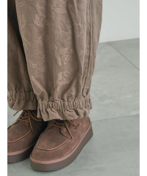 TSUHARU by Samansa Mos2（ツハルバイサマンサモスモス）の「【tukuroi】コットンジャカード製品染め裾フリルパンツ《WEB限定》（その他パンツ・レディース・ピンク/モカ/キナリ/ブラック/グレー・F）」の6枚目の写真