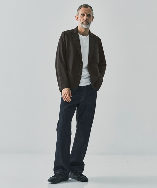 THE TOKYO(ザトウキョウ)の「【THE TOKYO/ザトウキョウ】Light Matte Stretch Jersey Shape Jacket(テーラードジャケット・メンズ・ダークブラウン/ブラック・48/46/44)」の5枚目の写真
