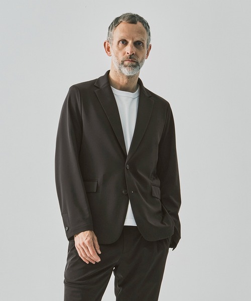 THE TOKYO(ザトウキョウ)の「【THE TOKYO/ザトウキョウ】Light Matte Stretch Jersey Shape Jacket(テーラードジャケット・メンズ・ダークブラウン/ブラック・48/46/44)」の19枚目の写真
