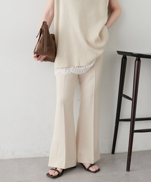 DISCOAT（ディスコート）の「【Noka】サイドスリットセミフレアパンツ（その他パンツ・レディース・ブラック/ブラウン/ホワイト系その他・FREE）」の9枚目の写真