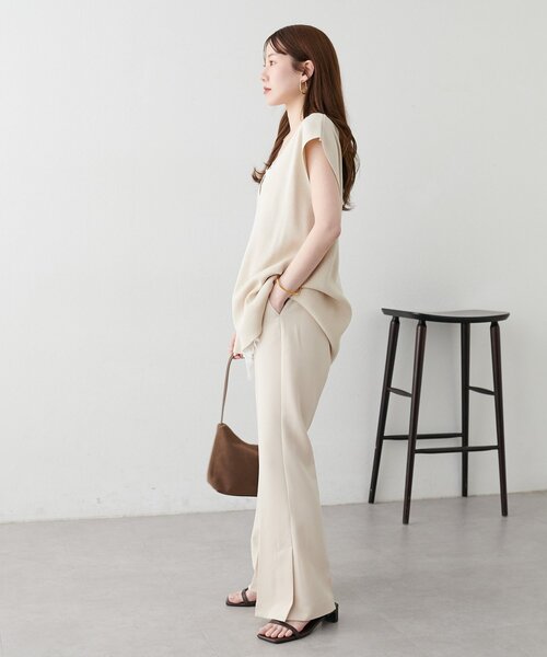 DISCOAT（ディスコート）の「【Noka】サイドスリットセミフレアパンツ（その他パンツ・レディース・ブラック/ブラウン/ホワイト系その他・FREE）」の11枚目の写真