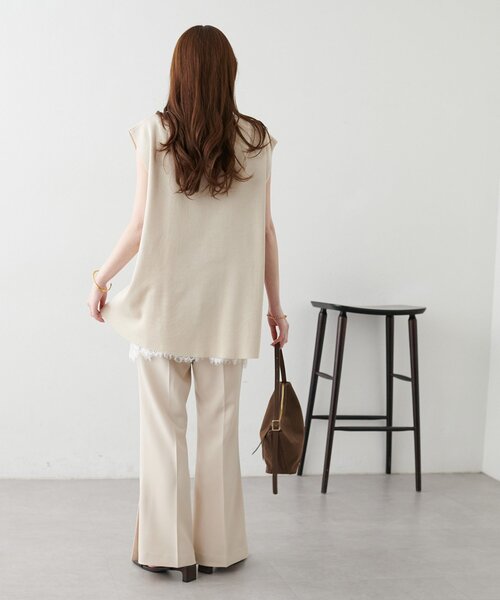 DISCOAT（ディスコート）の「【Noka】サイドスリットセミフレアパンツ（その他パンツ・レディース・ブラック/ブラウン/ホワイト系その他・FREE）」の12枚目の写真