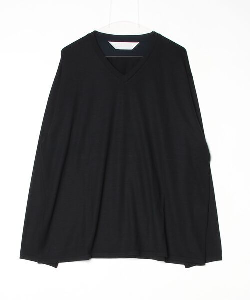 fridge(フリッジ)の「【ANDER】アンダー MERINO WOOL V NECK(Tシャツ/カットソー・メンズ・グレー/カーキ/ブラウン/ブラック・3/2)」の2枚目の写真