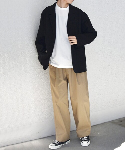SHIPS any(シップス エニィ)の「SHIPS any:〈接触冷感/ストレッチ〉360° THE CIRCLE STRETCH リネン ミックス リラックス ジャケット(セットアップ対応)◇(テーラードジャケット・メンズ・ネイビー/カーキ/ブラック・X-LARGE/LARGE/MEDIUM/SMALL)」の4枚目の写真