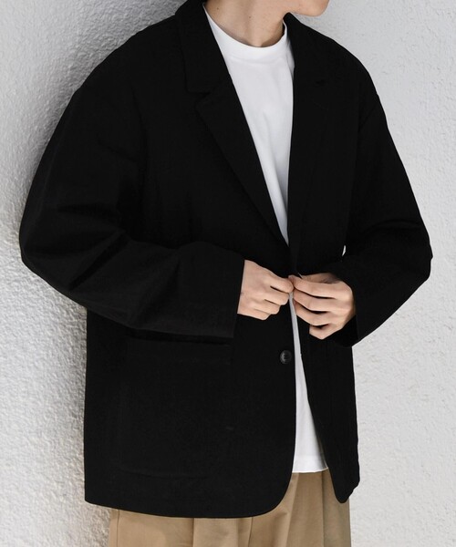 SHIPS any(シップス エニィ)の「SHIPS any:〈接触冷感/ストレッチ〉360° THE CIRCLE STRETCH リネン ミックス リラックス ジャケット(セットアップ対応)◇(テーラードジャケット・メンズ・ネイビー/カーキ/ブラック・X-LARGE/LARGE/MEDIUM/SMALL)」の7枚目の写真