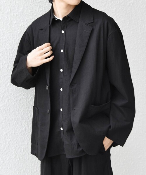 SHIPS any(シップス エニィ)の「SHIPS any:〈接触冷感/ストレッチ〉360° THE CIRCLE STRETCH リネン ミックス リラックス ジャケット(セットアップ対応)◇(テーラードジャケット・メンズ・ネイビー/カーキ/ブラック・X-LARGE/LARGE/MEDIUM/SMALL)」の11枚目の写真