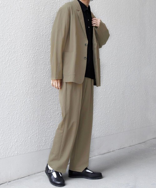 SHIPS any(シップス エニィ)の「SHIPS any:〈接触冷感/ストレッチ〉360° THE CIRCLE STRETCH リネン ミックス リラックス ジャケット(セットアップ対応)◇(テーラードジャケット・メンズ・ネイビー/カーキ/ブラック・X-LARGE/LARGE/MEDIUM/SMALL)」の14枚目の写真