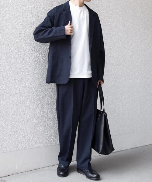 SHIPS any(シップス エニィ)の「SHIPS any:〈接触冷感/ストレッチ〉360° THE CIRCLE STRETCH リネン ミックス リラックス ジャケット(セットアップ対応)◇(テーラードジャケット・メンズ・ネイビー/カーキ/ブラック・X-LARGE/LARGE/MEDIUM/SMALL)」の19枚目の写真