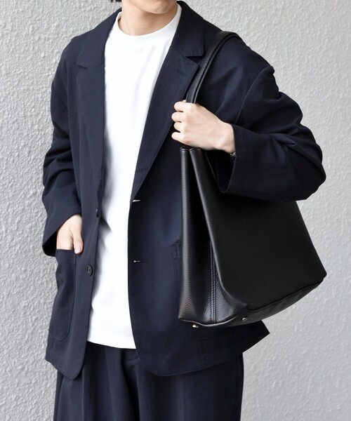 SHIPS any(シップス エニィ)の「SHIPS any:〈接触冷感/ストレッチ〉360° THE CIRCLE STRETCH リネン ミックス リラックス ジャケット(セットアップ対応)◇(テーラードジャケット・メンズ・ネイビー/カーキ/ブラック・X-LARGE/LARGE/MEDIUM/SMALL)」の20枚目の写真