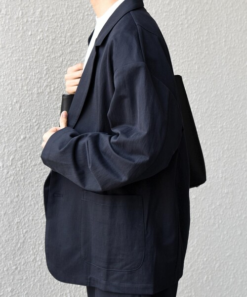 SHIPS any(シップス エニィ)の「SHIPS any:〈接触冷感/ストレッチ〉360° THE CIRCLE STRETCH リネン ミックス リラックス ジャケット(セットアップ対応)◇(テーラードジャケット・メンズ・ネイビー/カーキ/ブラック・X-LARGE/LARGE/MEDIUM/SMALL)」の21枚目の写真