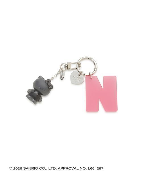 sanrio house(サンリオハウス)の「ハローキティイニシャルチャーム【N】(キーケース/キーアクセサリー・レディース・ライトブルー/ホワイト/ライトピンク/ブラック・F)」の5枚目の写真