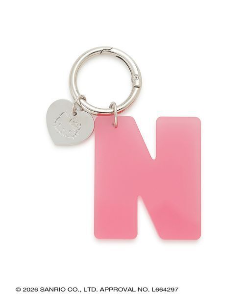 sanrio house(サンリオハウス)の「ハローキティイニシャルチャーム【N】(キーケース/キーアクセサリー・レディース・ライトブルー/ホワイト/ライトピンク/ブラック・F)」の7枚目の写真