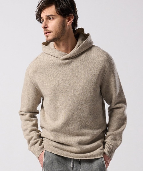 wjk(ダヴルジェイケイ)の「mpa4094- back pile hoodie パイルパーカー(6886 wn07j)(パーカー・メンズ・ライトベージュ/ブラック/ライトグレー・S/M/L/XL)」の1枚目の写真