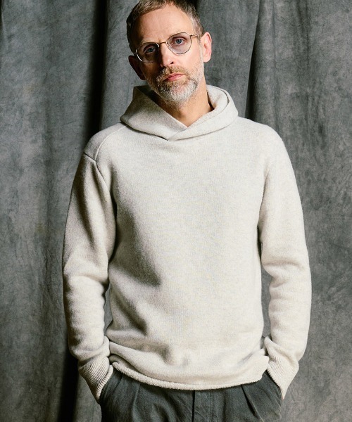 wjk(ダヴルジェイケイ)の「mpa4094- back pile hoodie パイルパーカー(6886 wn07j)(パーカー・メンズ・ライトベージュ/ブラック/ライトグレー・S/M/L/XL)」の4枚目の写真
