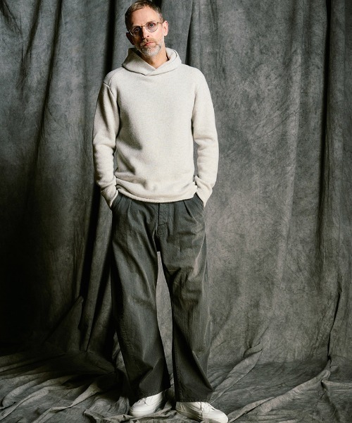 wjk(ダヴルジェイケイ)の「mpa4094- back pile hoodie パイルパーカー(6886 wn07j)(パーカー・メンズ・ライトベージュ/ブラック/ライトグレー・S/M/L/XL)」の6枚目の写真