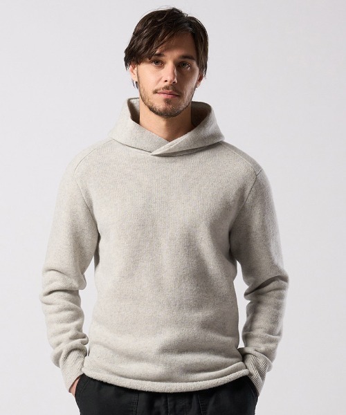 wjk(ダヴルジェイケイ)の「mpa4094- back pile hoodie パイルパーカー(6886 wn07j)(パーカー・メンズ・ライトベージュ/ブラック/ライトグレー・S/M/L/XL)」の8枚目の写真
