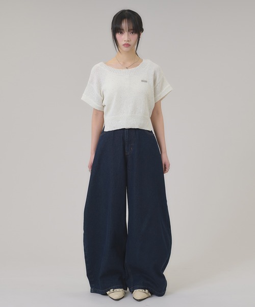apres jour mignon（アプレジュールミニョン）の「スパンコールラメニット（ニット/セーター・レディース・ピンク/ブルー/オフホワイト・LARGE/フリー）」の4枚目の写真