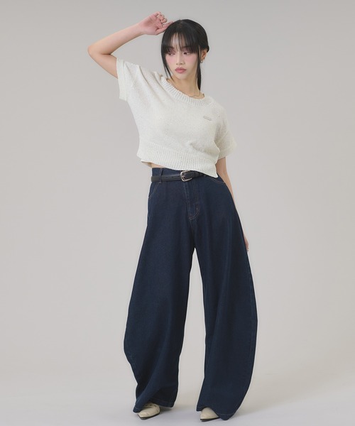 apres jour mignon（アプレジュールミニョン）の「スパンコールラメニット（ニット/セーター・レディース・ピンク/ブルー/オフホワイト・LARGE/フリー）」の14枚目の写真