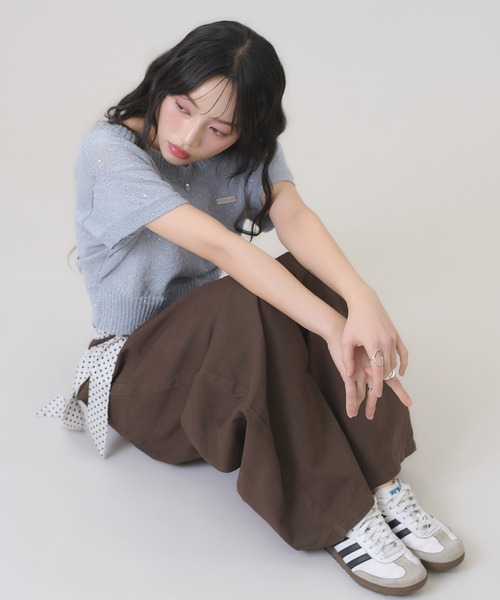 apres jour mignon（アプレジュールミニョン）の「スパンコールラメニット（ニット/セーター・レディース・ピンク/ブルー/オフホワイト・LARGE/フリー）」の16枚目の写真