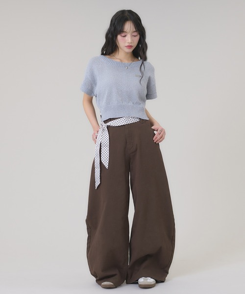 apres jour mignon（アプレジュールミニョン）の「スパンコールラメニット（ニット/セーター・レディース・ピンク/ブルー/オフホワイト・LARGE/フリー）」の21枚目の写真