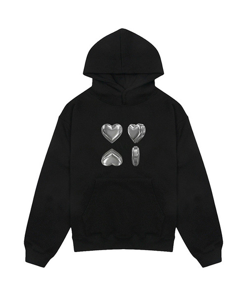 ARIGHTANGLE(アライトアングル)の「SILVER HEART HOODIE (2 COLOR)(パーカー・レディース・ホワイト/ブラック・FREE)」の1枚目の写真