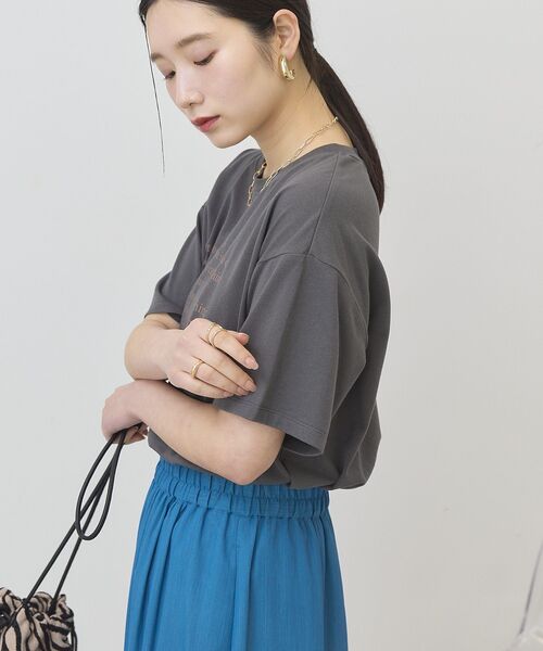 AMERICAN HOLIC(アメリカンホリック)の「メッセージロゴTシャツ(Tシャツ/カットソー・レディース・オフホワイト/チャコールグレー/ホワイト系その他・M/L)」の10枚目の写真